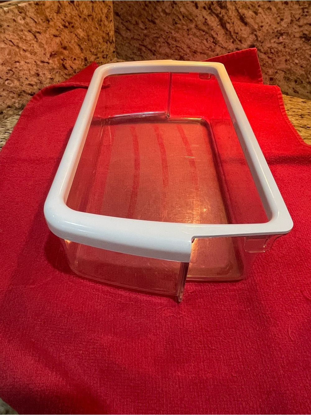 Whirlpool / Kenmore Bottom Mount Clear Refrigerator Storage Bin -